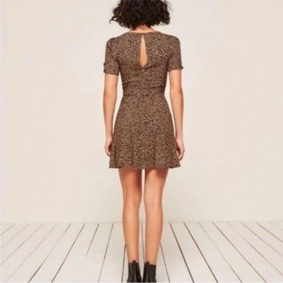 Reformation Katie leopard print mini dress EUC - Picture 5 of 15